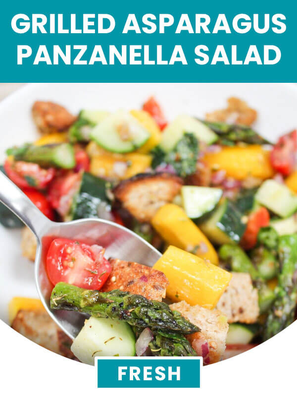 Grilled Asparagus Panzanella Salad
